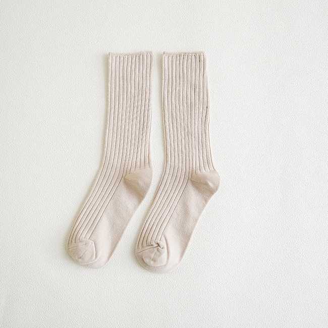 Time to Relax Cosy Cotton Socks - Beige