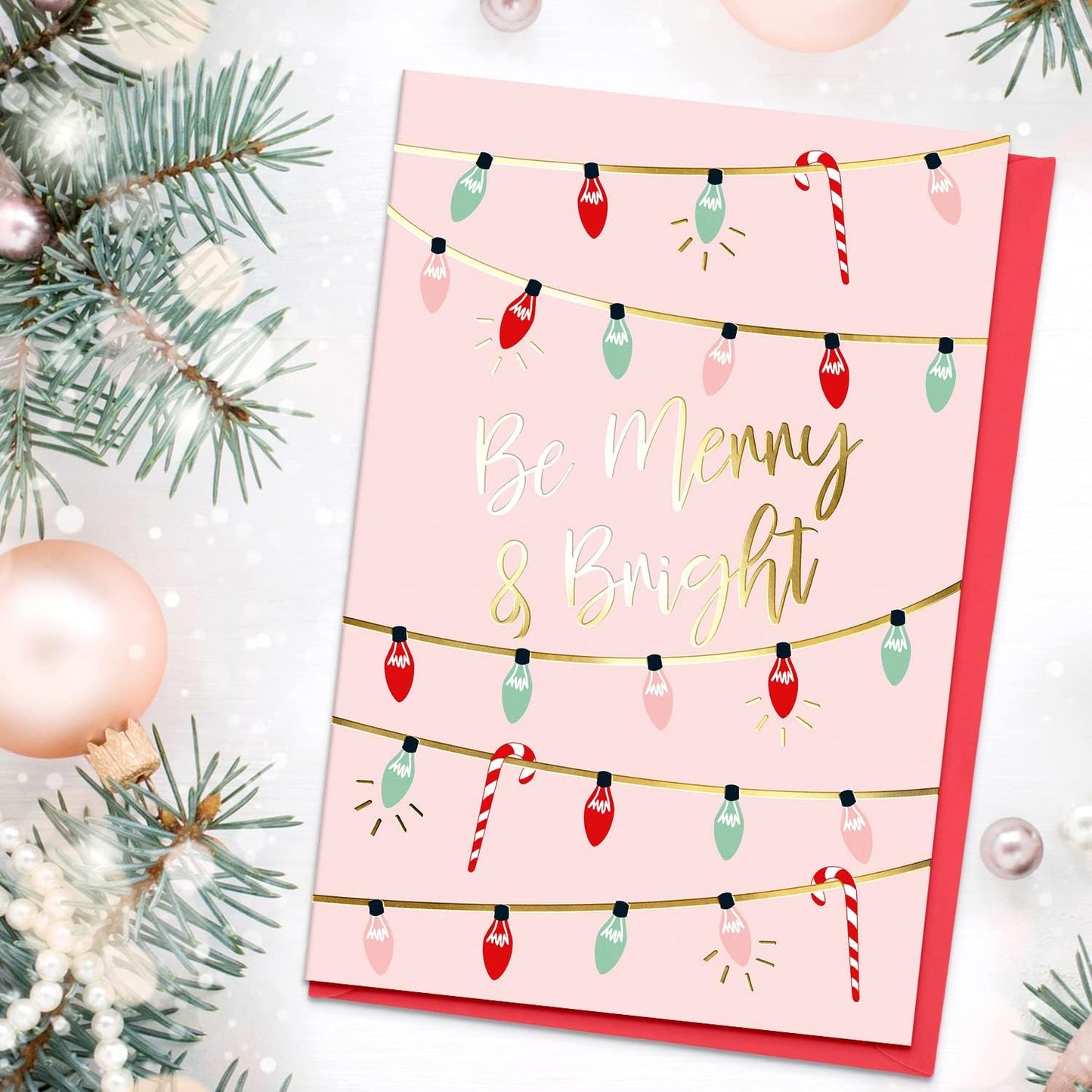 Be Merry & Bright Christmas Greeting Card