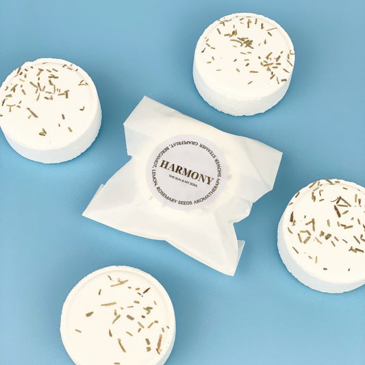 Harmony Aromatherapy Shower Steamer Sample - Grapefruit, Bergamot, Rosemary, Lemon Tea Tree and Rosemary Seeds