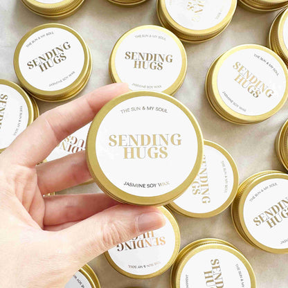 Sending Hugs - Jasmine Scented Soy Wax Candle
