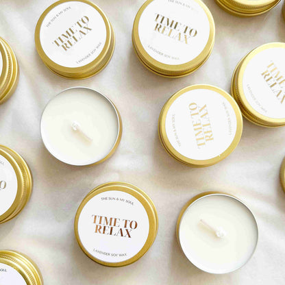 Time to Relax - Lavender Scented Soy Wax Candle