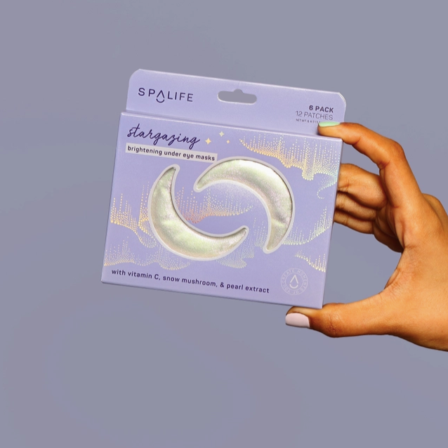 Moon shaped under eye mask brightening