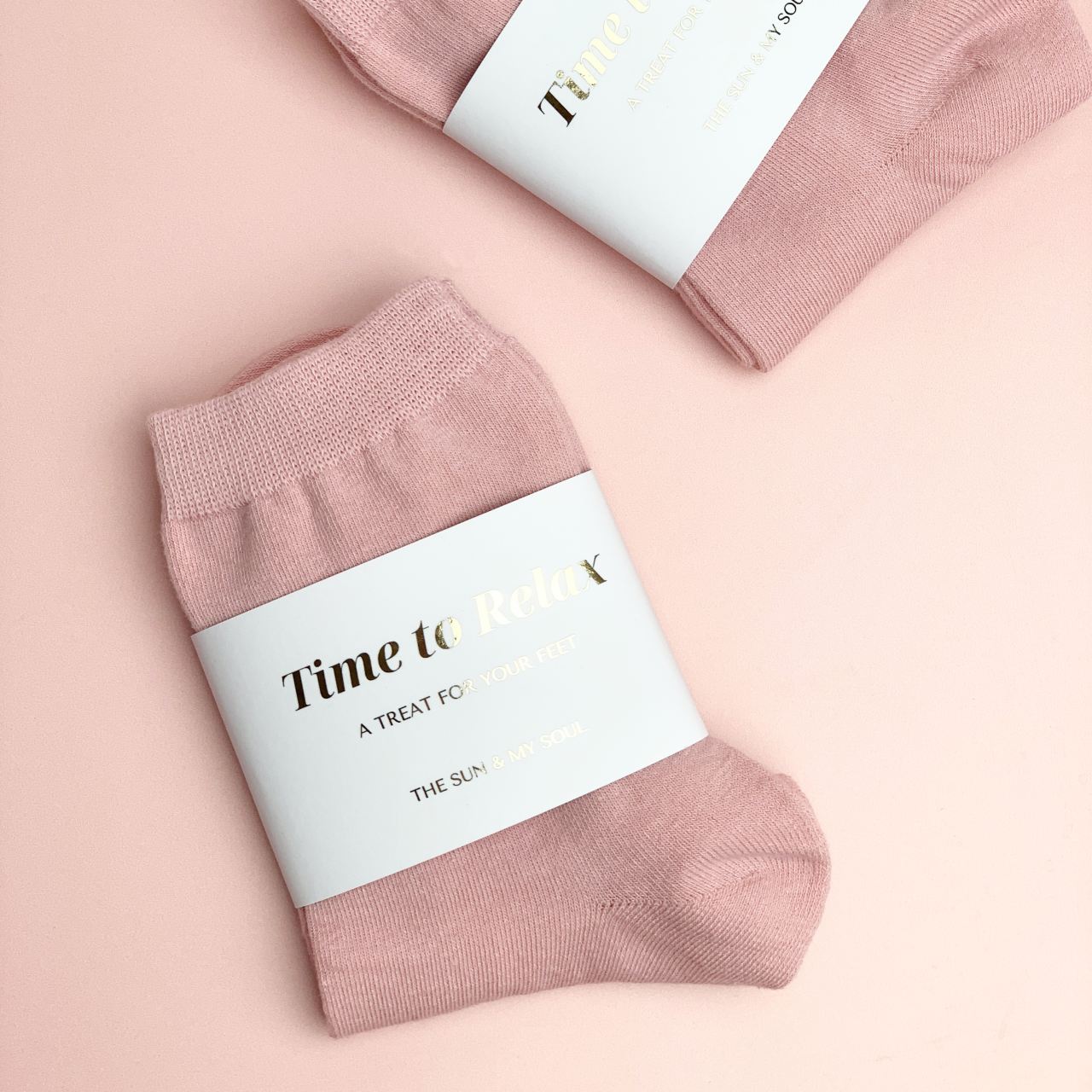 Time to Relax Cosy Cotton Socks - Pink