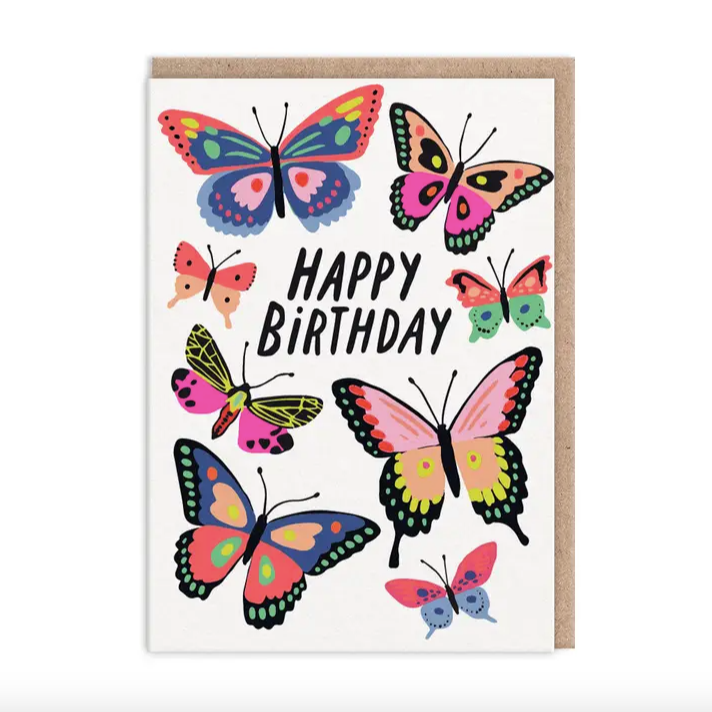 Happy Birthday Butterflies Greeting Card