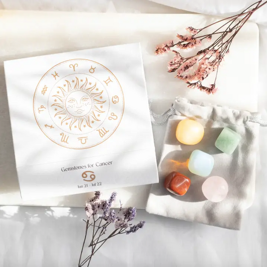 Zodiac Crystal Tumblestone Set - Birthday Gift by Star Sign