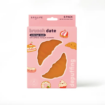 Croissant Shaped Hydrating Under Eye Mask – Hyaluronic Acid, Caffeine & Peptides (6 Pairs)