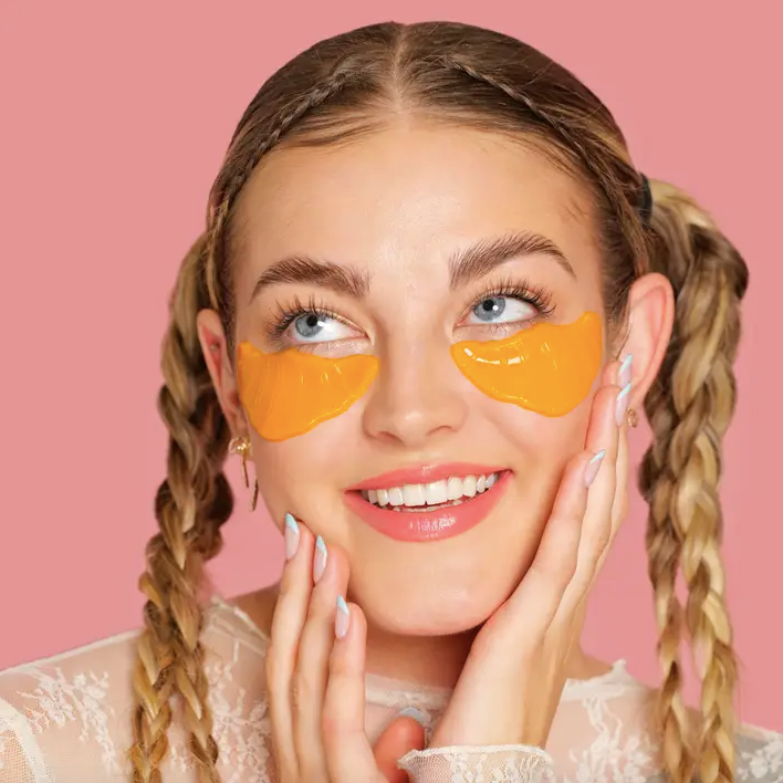 Croissant Shaped Hydrating Under Eye Mask – Hyaluronic Acid, Caffeine & Peptides (6 Pairs)