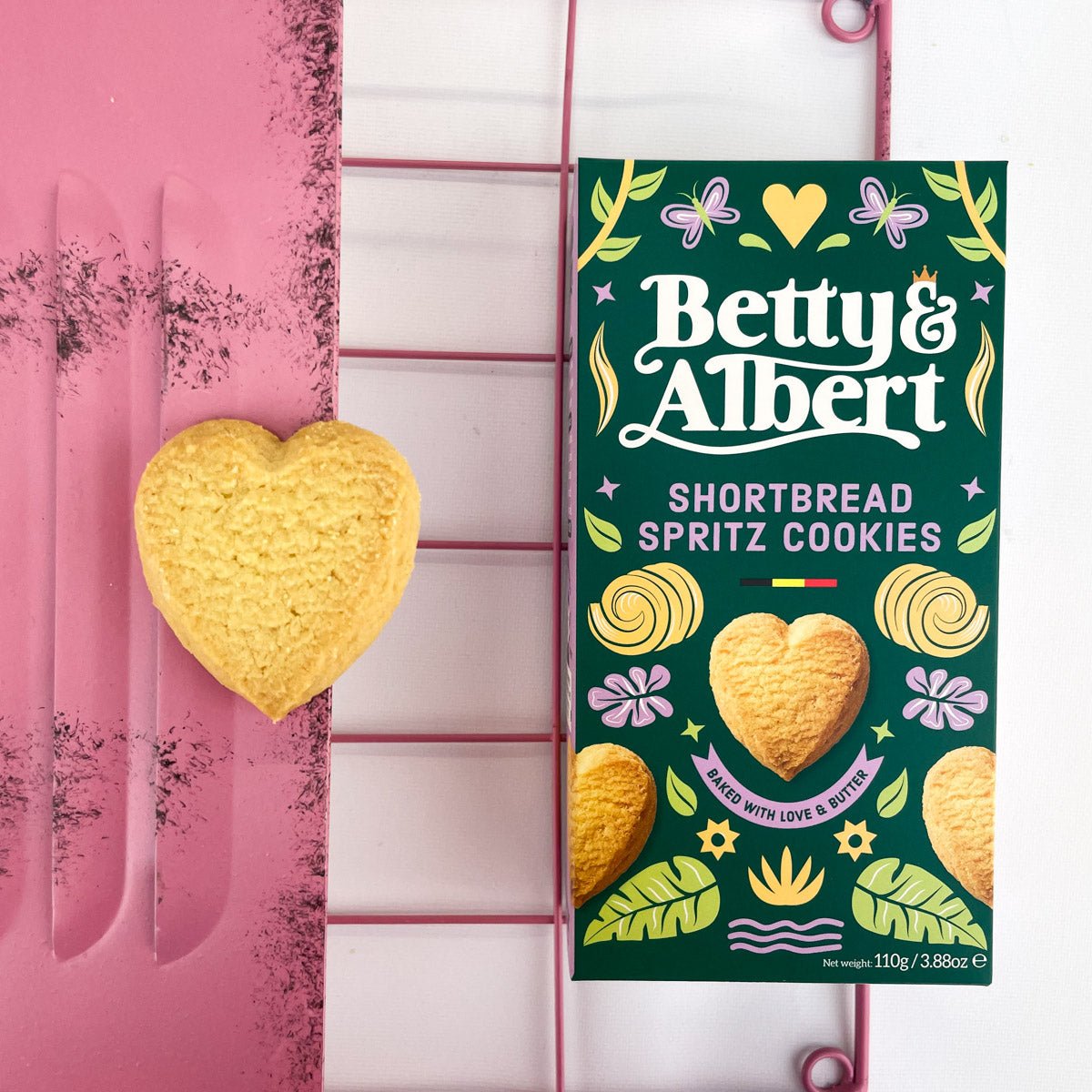 Belgian Shortbread Spritz Cookies - Heart Shape - The Sun & My Soul