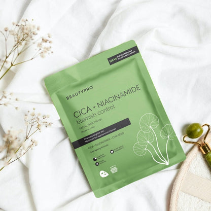 Cica + Niacinamide Sheet Face Mask⎜Blemish Control, Anti-Ageing