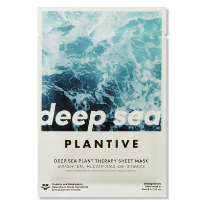 Deep Sea Plant Therapy Sheet Face Mask - Brighten, Plump and De-stress