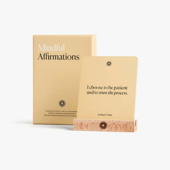 Mindful Affirmations book with a quote on a white background