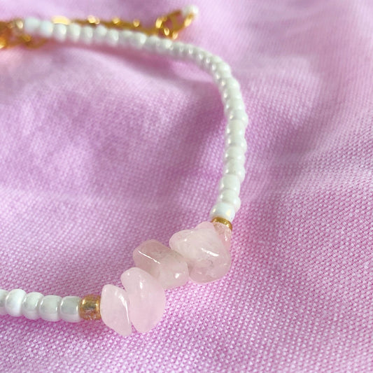 Self-love Crystal Bracelet with Rose Quartz