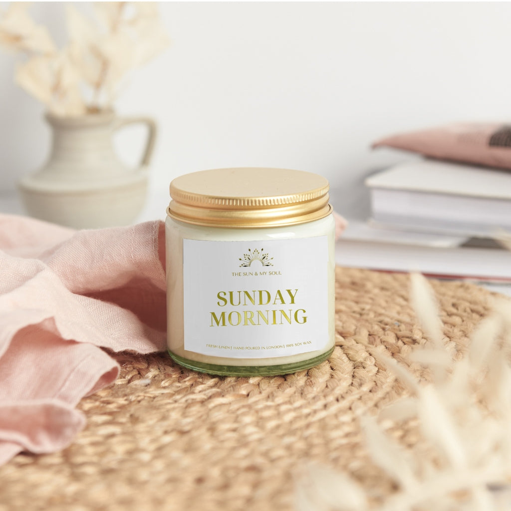 Sunday Morning - Fresh Linen Scented Soy Candle