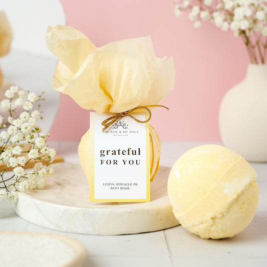 Grateful For You - Lemon Meringue Pie Gratitude Bath Bomb