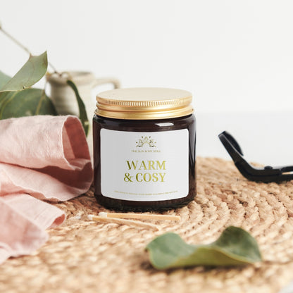 Warm & Cosy - Dark Honey Tobacco Scented Soy Candle⎜Limited Edition